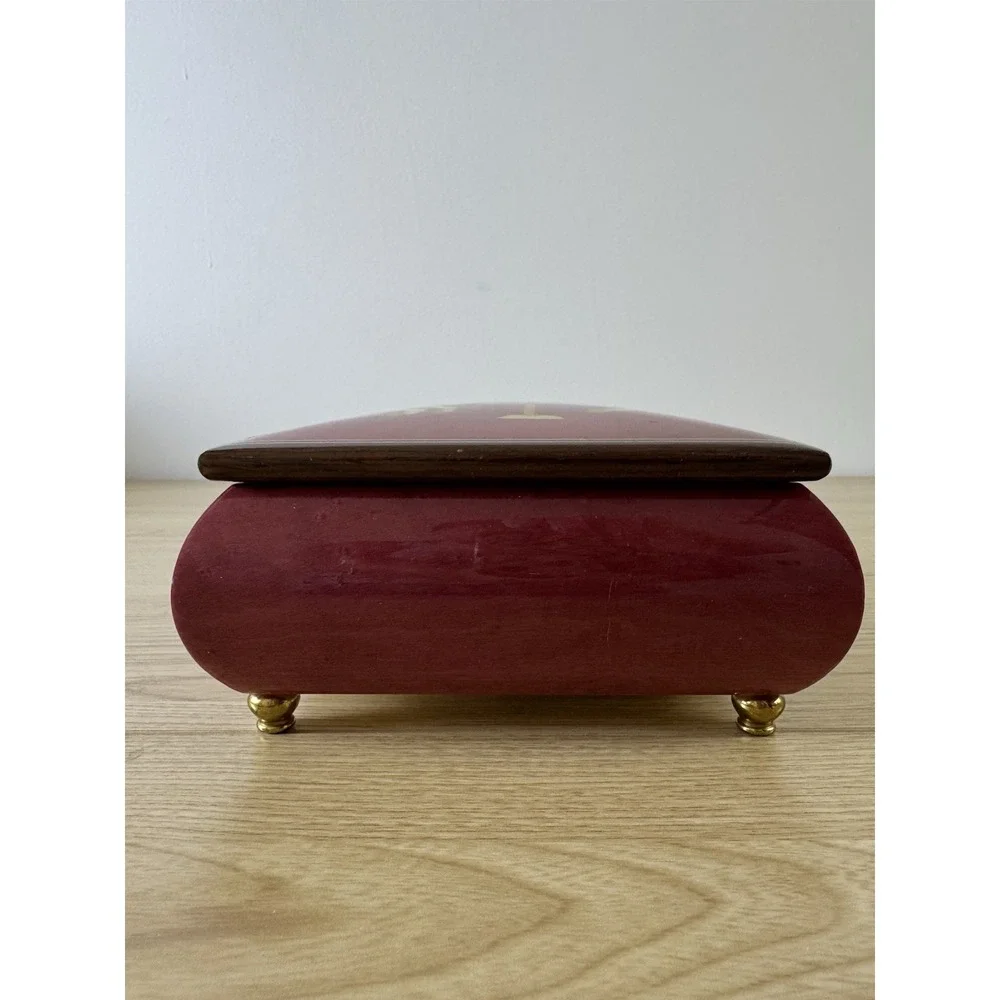 San Francisco Music Box Company Wooden Velvet-Lined Carousel Horse Music Box